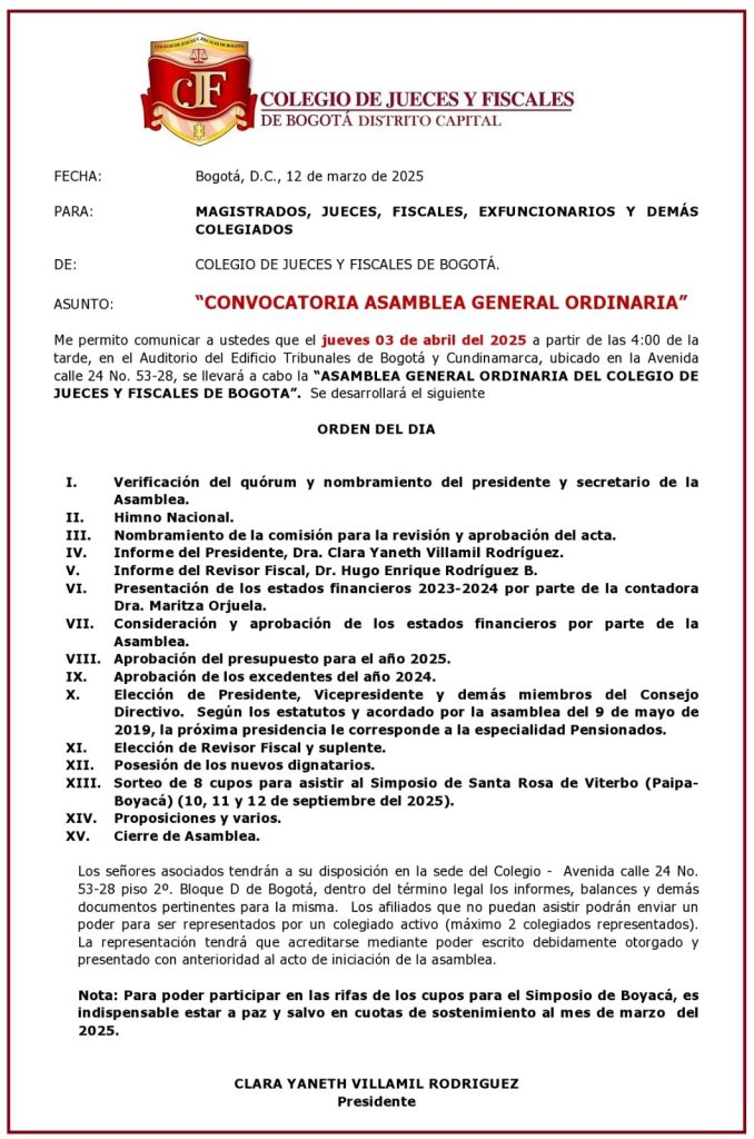 convocatoria asamblea coljueces